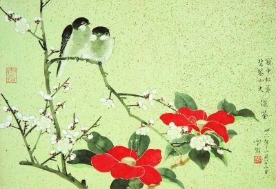 迎春（冊頁）（國畫） 1946年 陳之佛 浙江美術(shù)館藏